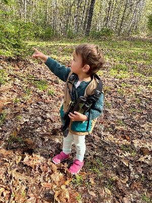 Louisa birding for The Wandering Tattlers